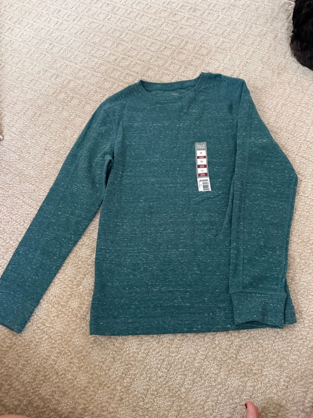Falls Creek Men's Long-Sleeve Crewneck Shirt - Teal